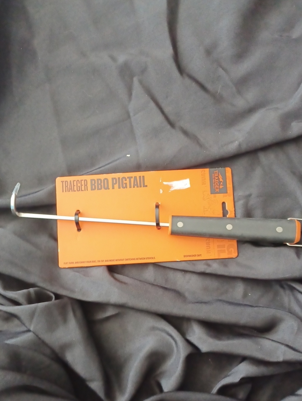 Taeger Black BBQ Pigtail Grill Tool